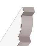 Corbel rafter end, drawn in profile