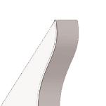 Scalloped rafter end, drawn in profile