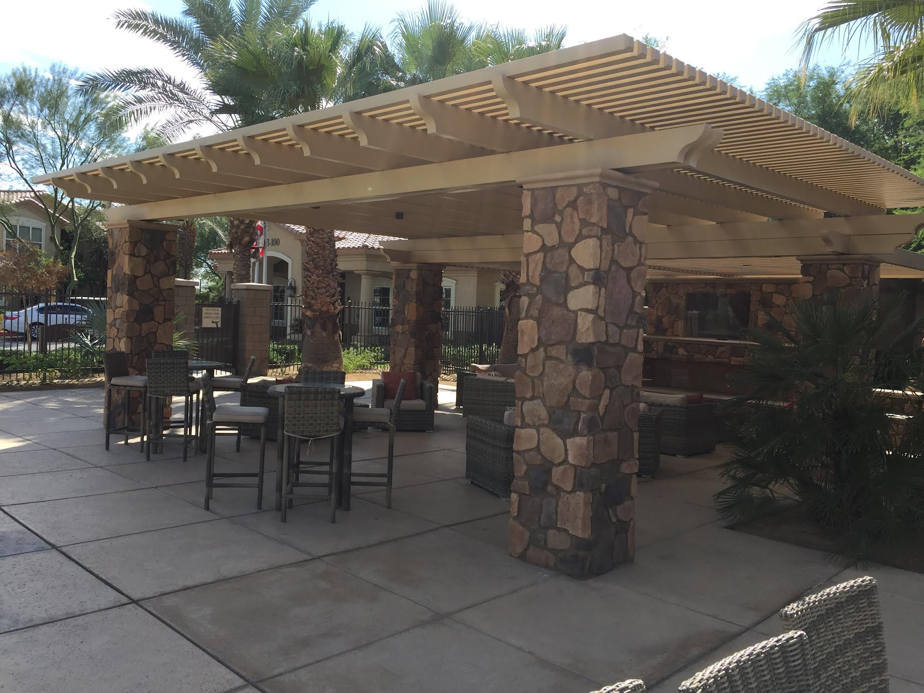 modern backyard patio in Las Vegas